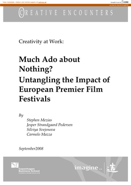 Untangling the Impact of European Premier Film Festivals