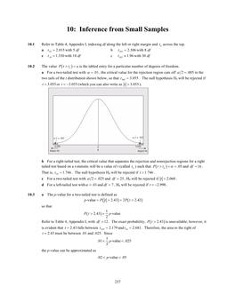 10: Inference from Small Samples