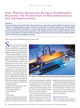 How Plasma-Enhanced Surface Modification Improves the Production of Microelectronics and Optoelectronics