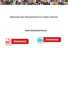 Bermuda Visa Requirements for Indian Citizens Goods
