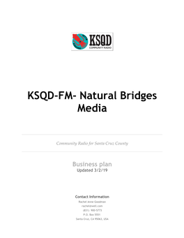 KSQD-FM- Natural Bridges Media