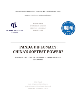 Panda Diplomacy: China's Softest Power?