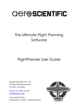 The Ultimate Flight Planning Software Flightplanner User Guide