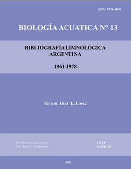 Biología Acuatica N° 13