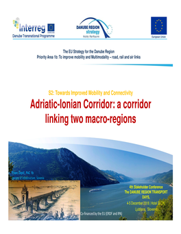 Adriatic-Ionian Corridor: a Corridor Linking Two Macro-Regions