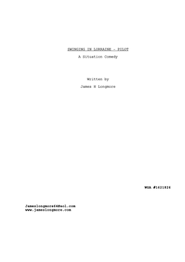 Swinging in Lorraine Pilot 5 Script