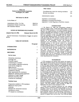 Federal Communications Commission Record 5 FCC Rcd No.7