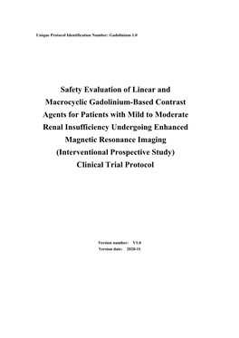 Safety Evaluation of Linear and Macrocyclic Gadolinium-Based