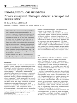 Perinatal Management of Harlequin Ichthyosis: a Case Report and Literature Review