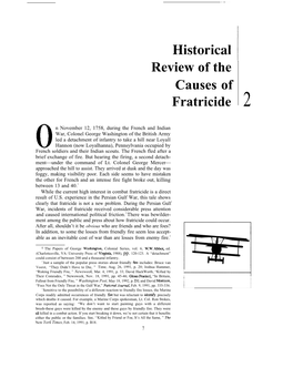 2: Historical Review of the Causes of Fratricide