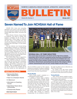 Seven Named to Join NCHSAA Hall of Fame