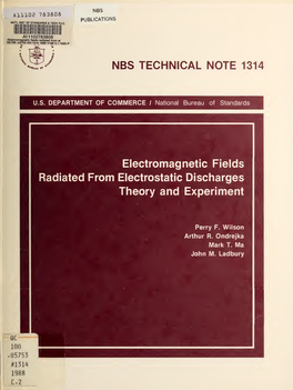Electromagnetic Fields Radiated from Electrostatic Discharges Theory and Experiment
