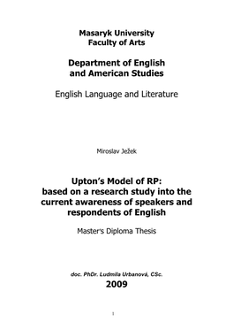 Upton's Model of RP