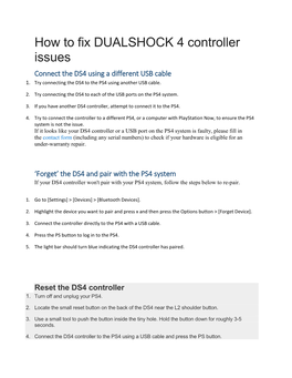 How to Fix DUALSHOCK 4 Controller Issues Connect the DS4 Using a Different USB Cable 1