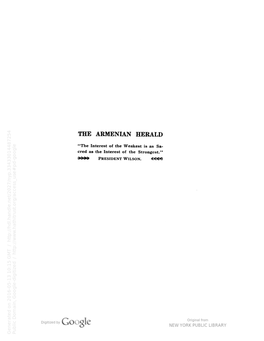 The Armenian Herald / Armenian National Union of America