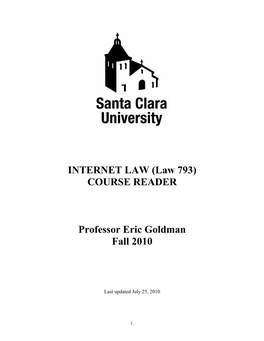 Internet Law Reader 2010