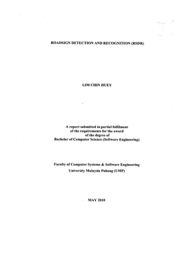 LIM CHIN HUEY a Report Submitted in Partial Fulfilment of the Requirements