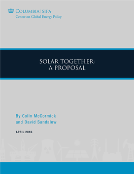 Solar Together: a Proposal