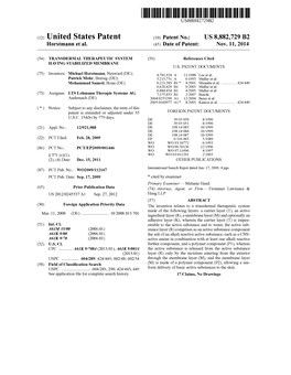 (12) United States Patent (10) Patent No.: US 8,882,729 B2 Horstmann Et Al