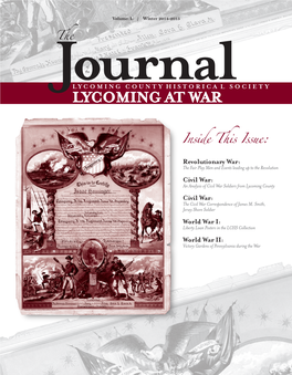 Journal of the Lycoming County Historical Society, Winter 2014-15