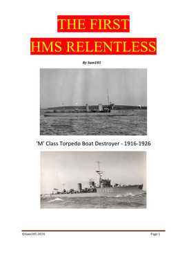 The First Hms Relentless