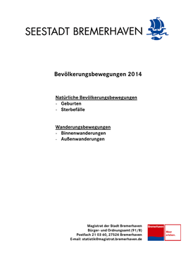 Bevölkerungsbewegungen 2014