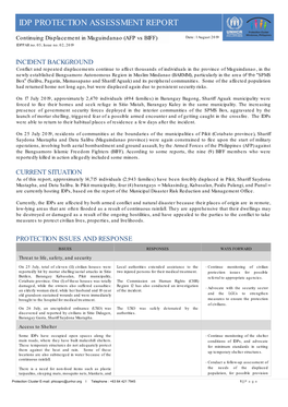 Continuing Displacement in Maguindanao (AFP Vs BIFF) Date: 1 August 2019