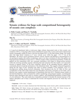 Seismic Evidence for Large-Scale Compositional Heterogeneity of Oceanic Core Complexes