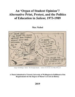 An 'Organ of Student Opinion'? Alternative Print, Protest, and The