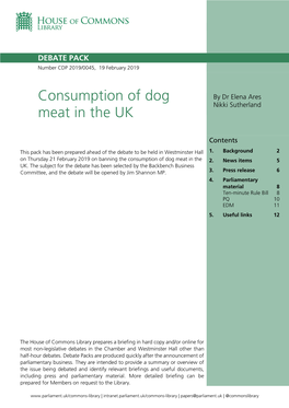 Consumption of Dog Meat in the UK 3