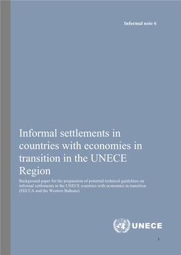 Informal Settlements in Countries with Economies in Transition In