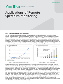 Applications of Remote Spectrum Monitoring Application Note