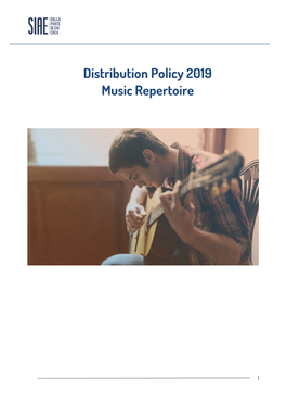 Distribution Policy 2019 Music Repertoire