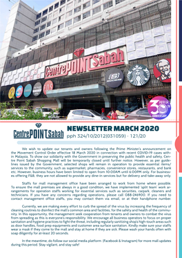 NEWSLETTER MARCH 2020 Pph 324/10/2012(031059) - 121/20