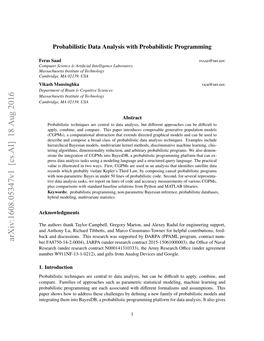 Probabilistic Data Analysis with Probabilistic Programming