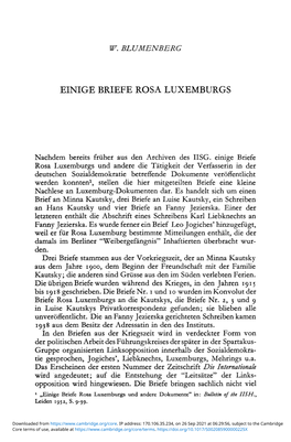 Einige Briefe Rosa Luxemburgs