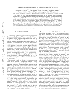 Arxiv:1212.1837V2 [Cond-Mat.Mtrl-Sci] 14 Feb 2013 0.35), That Remains Controversial Because Muon Spin Ro- of the Magnetic Sites in the Ab Plane