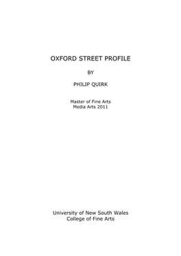 Oxford Street Profile