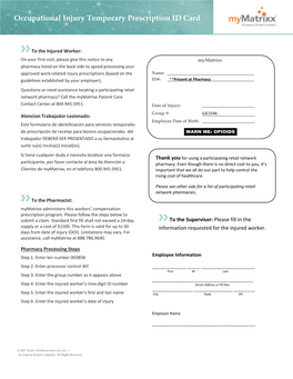 Prescription Drug Program Information & ID Card