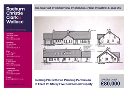 Building Plot with Full Planning Permission to Erect 1½ Storey Five