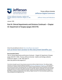 Chapter 32: Department of Surgery (Pages 505-579)