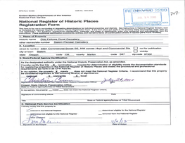 NPS Form 10-900 OMB No