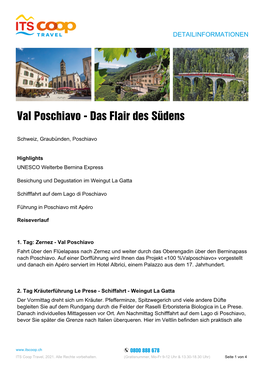 Val Poschiavo - Das Flair Des Südens