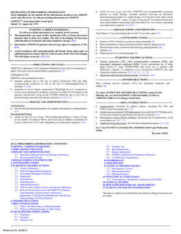 HIGHLIGHTS of PRESCRIBING INFORMATION These Highlights Do Not Include All the Information Needed to Use GIMOTI Safely and Effect