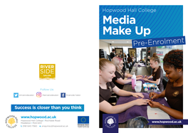 Hopwood Hall College Media Make Up