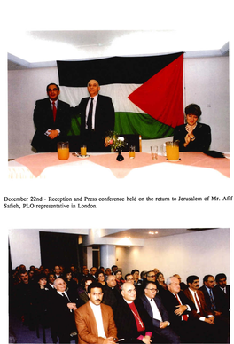 Reception and Press Conference Held on the Return to Jerusalem of Mr