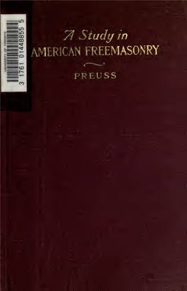 A Study in American Freemasonry, Based Upon Pike's 