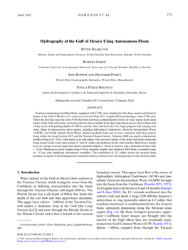 Hydrography of the Gulf of Mexico Using Autonomous Floats