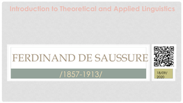 Ferdinand De Saussure