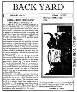 Back Yard, February 15, 1999, Vol. IV, No. 61